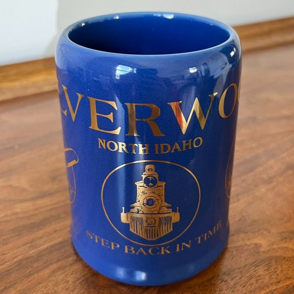 Silverwood Theme Park Vintage Mug "Step Back in Time" North Idaho Blue & Gold - Picture 4 of 8